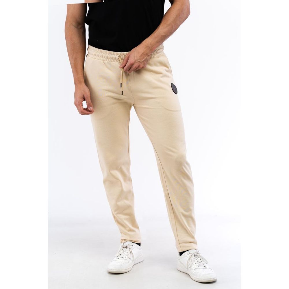 Beige Cotton Athletic Pants Cavalli Class