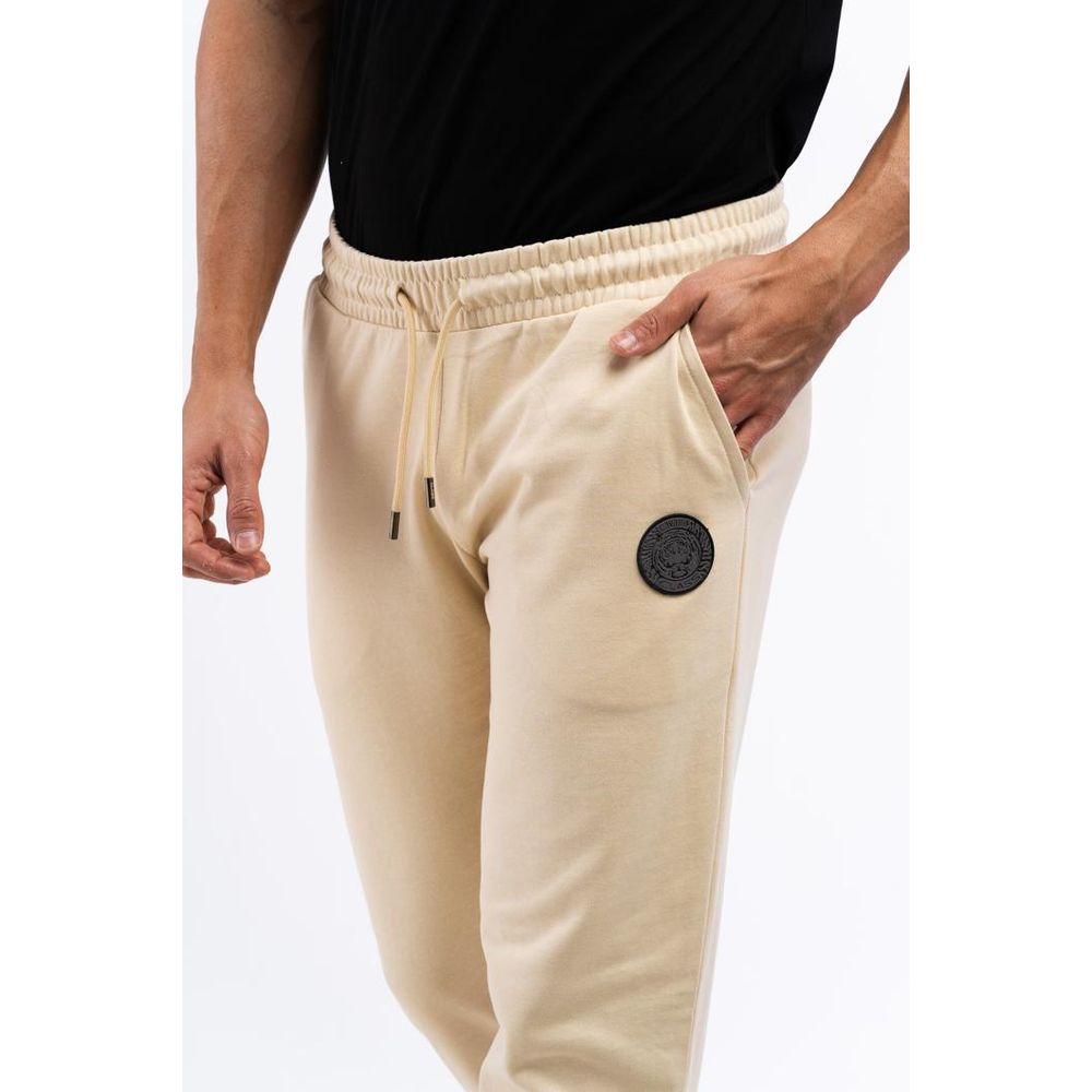 Beige Cotton Athletic Pants Cavalli Class