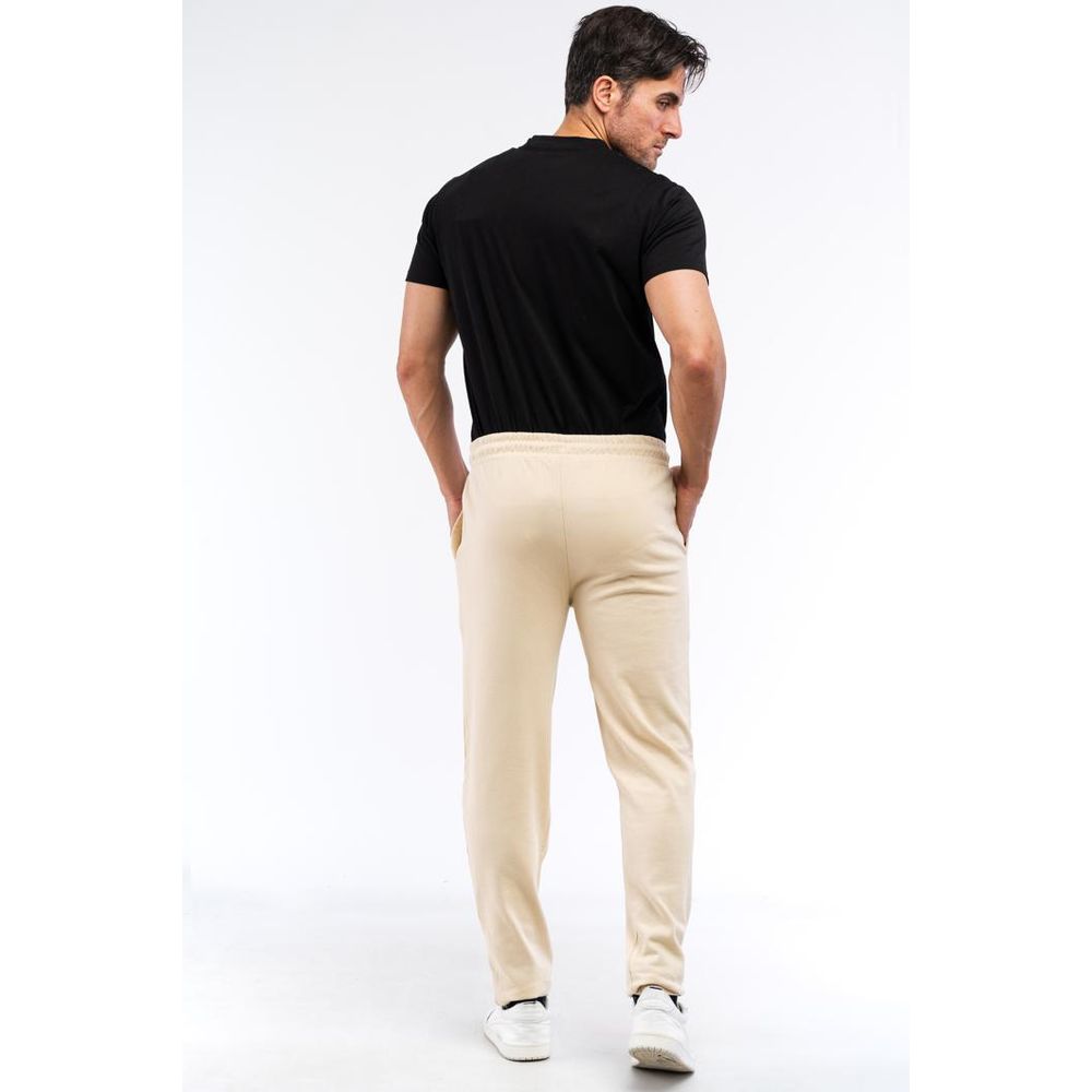 Beige Cotton Athletic Pants Cavalli Class