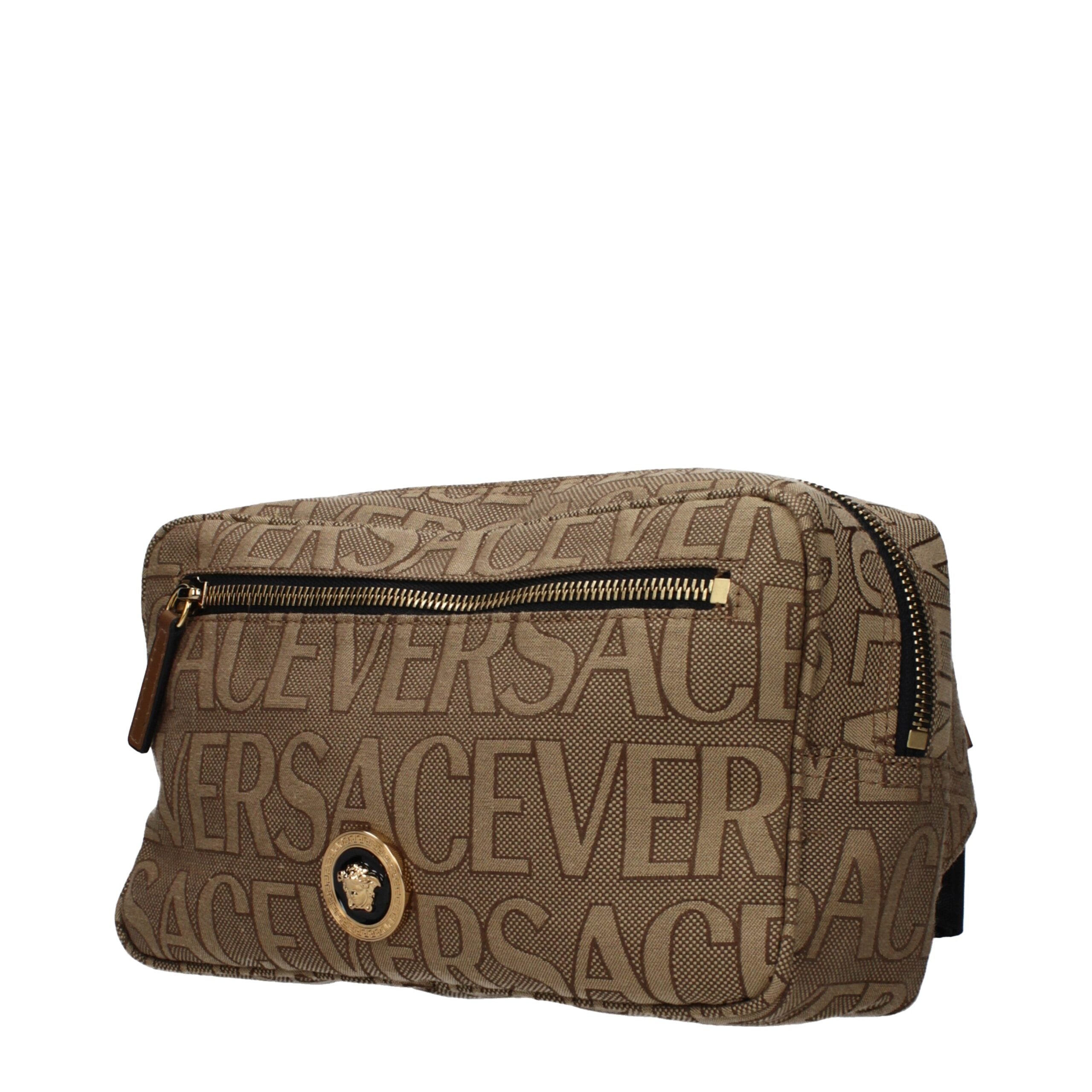 Beige Fabric Backpack Versace
