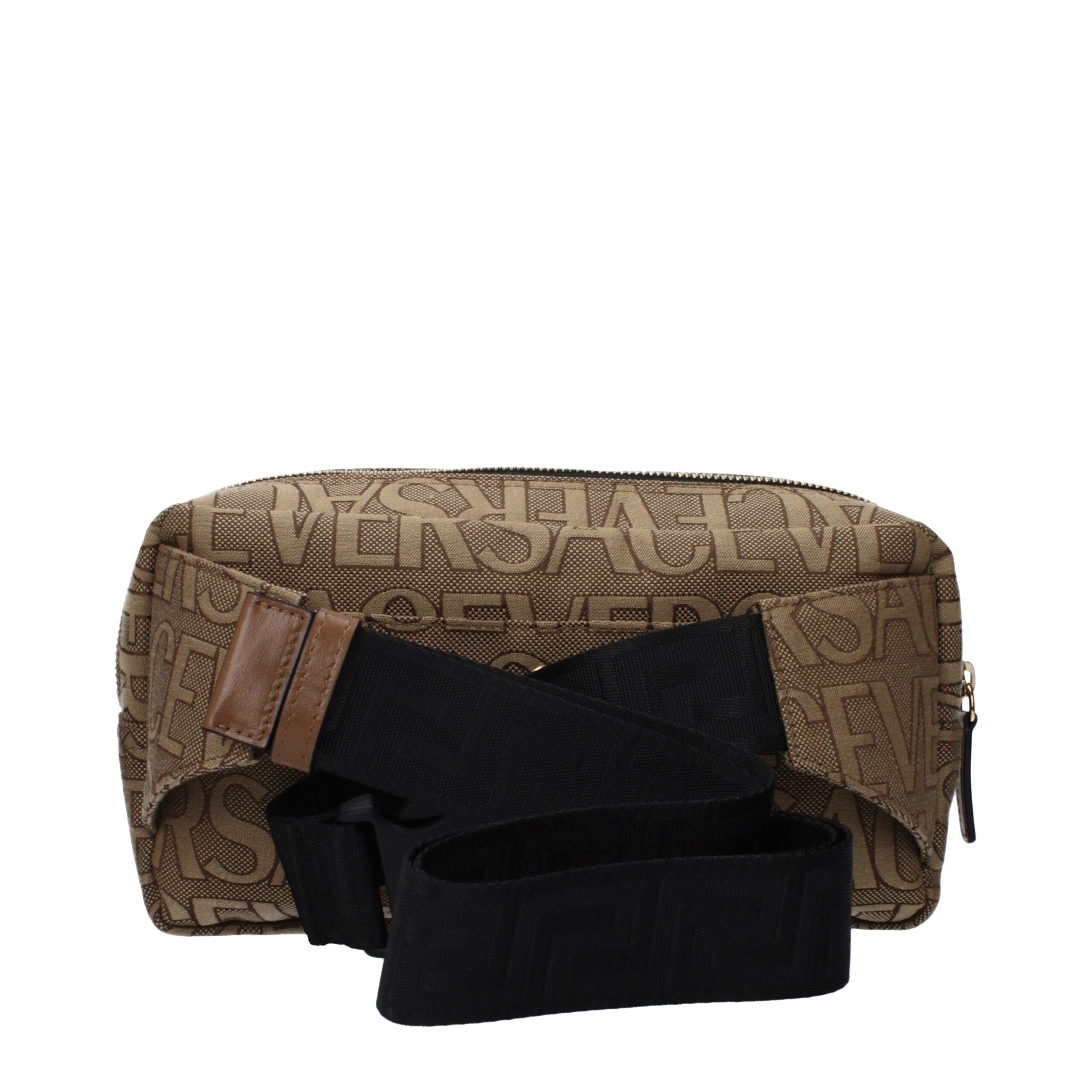 Beige Fabric Backpack Versace