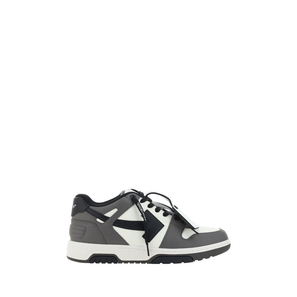 Gray Calf Leather Bos Taurus Low Top Sneakers Off-White