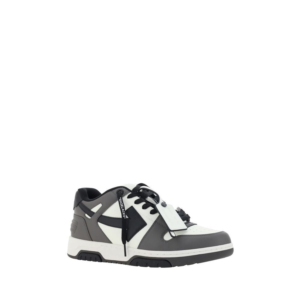 Gray Calf Leather Bos Taurus Low Top Sneakers Off-White