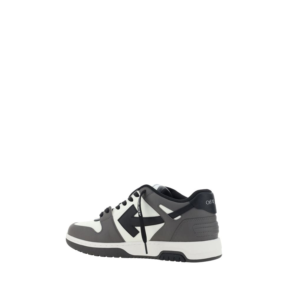 Gray Calf Leather Bos Taurus Low Top Sneakers Off-White