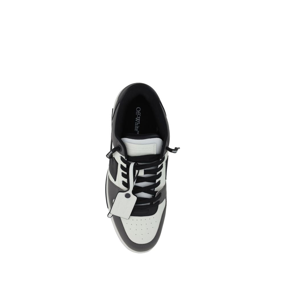 Gray Calf Leather Bos Taurus Low Top Sneakers Off-White