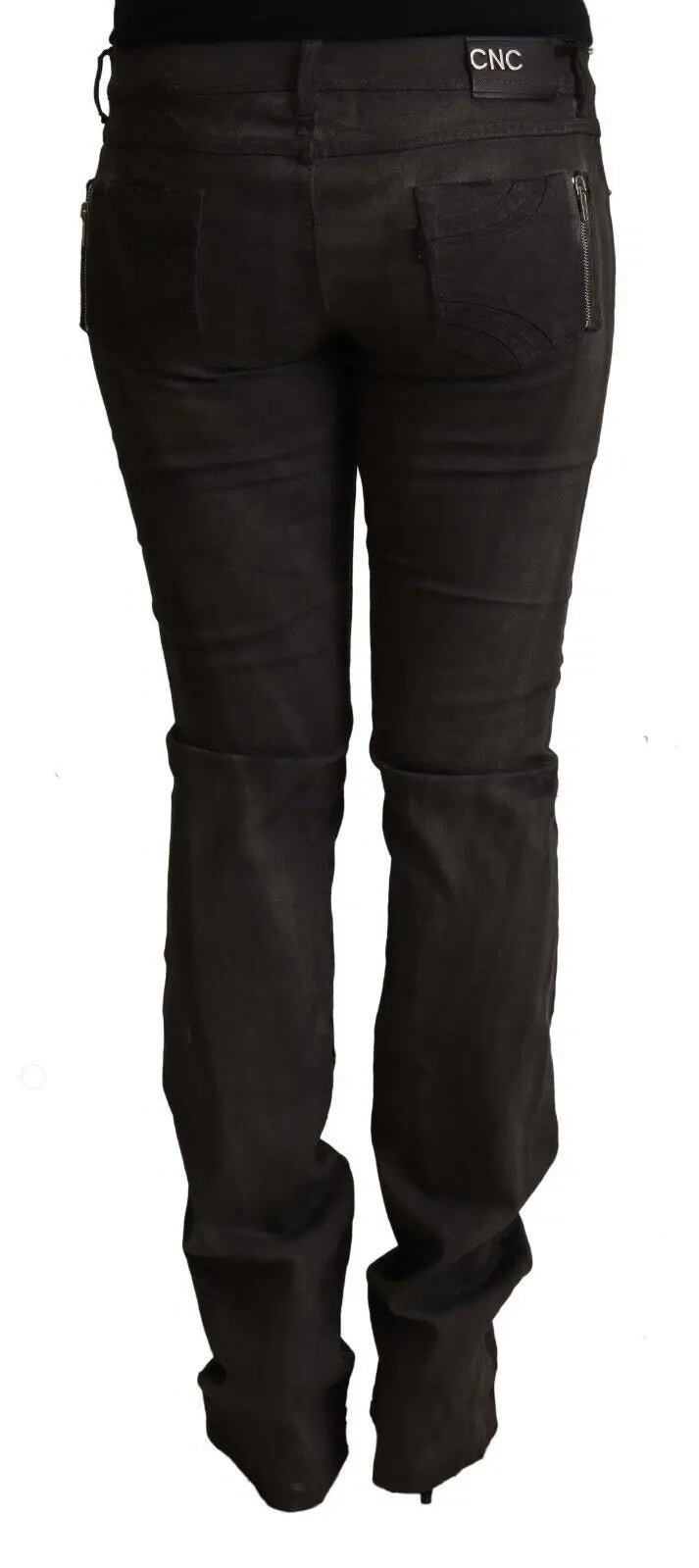 Black Cotton Mid Waist Skinny Pants Costume National