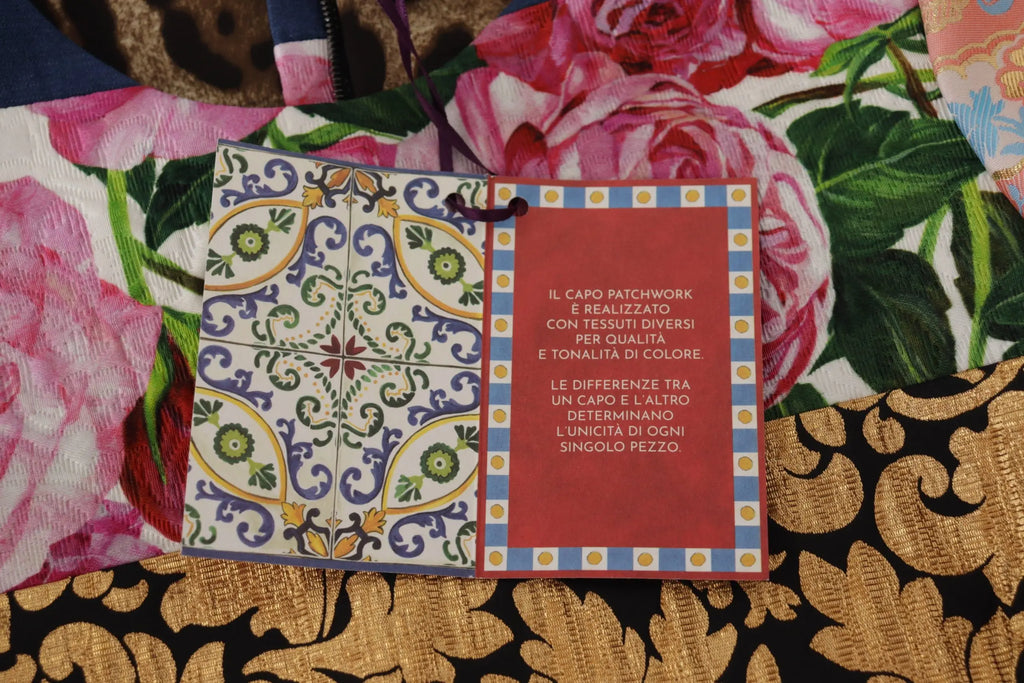 Multicolor Pachwork Floral Sheath Jaquard Mini Gown Dress Dolce & Gabbana