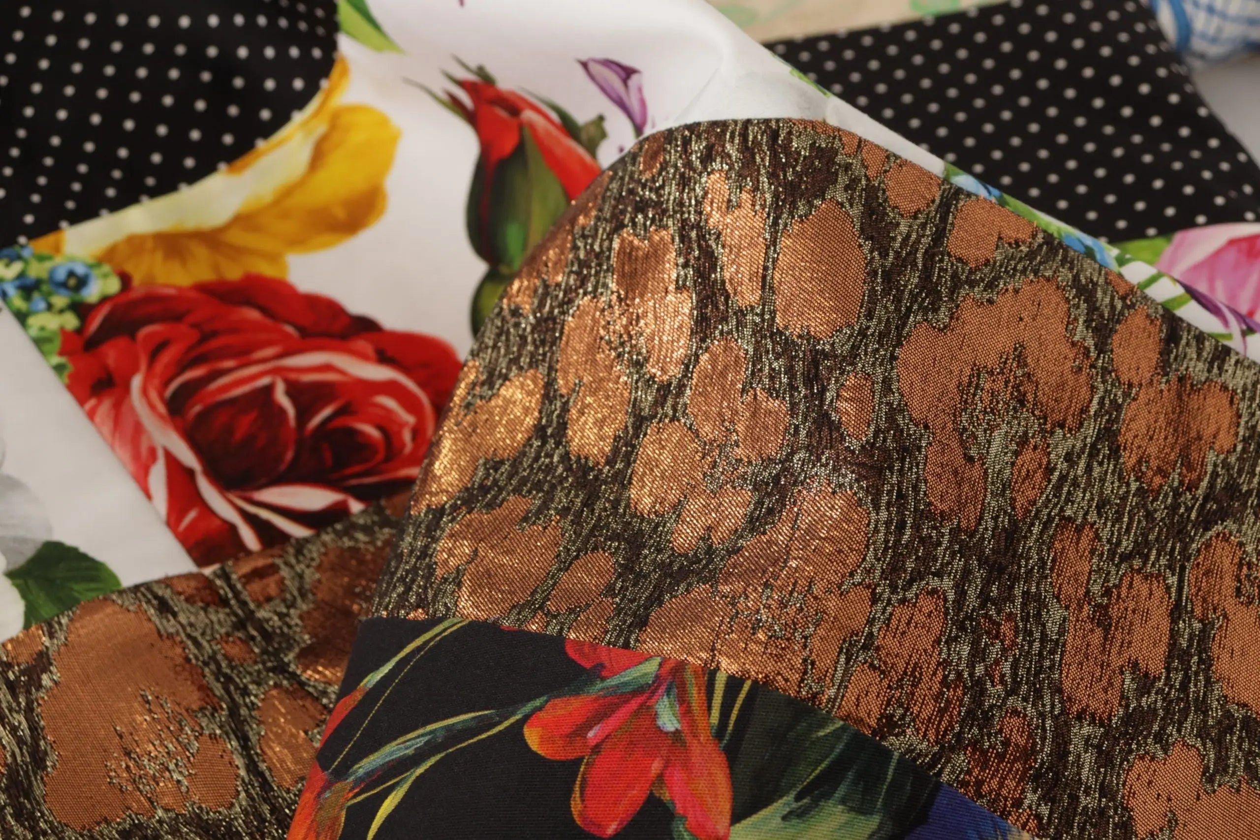 Multicolor Pachwork Floral Sheath Jaquard Mini Gown Dress Dolce & Gabbana