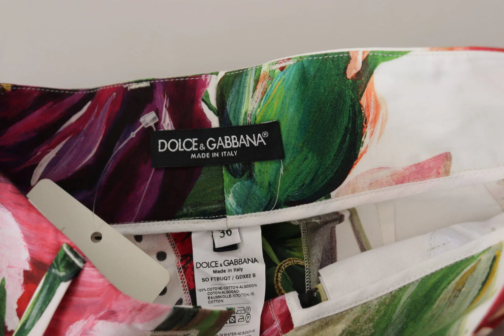 Multicolor High Waist Hot Pants Shorts Dolce & Gabbana