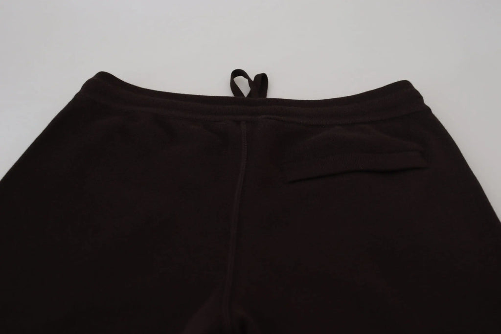 Brown Cashmere Trousers Bottoms Drawstring Pants Dolce & Gabbana