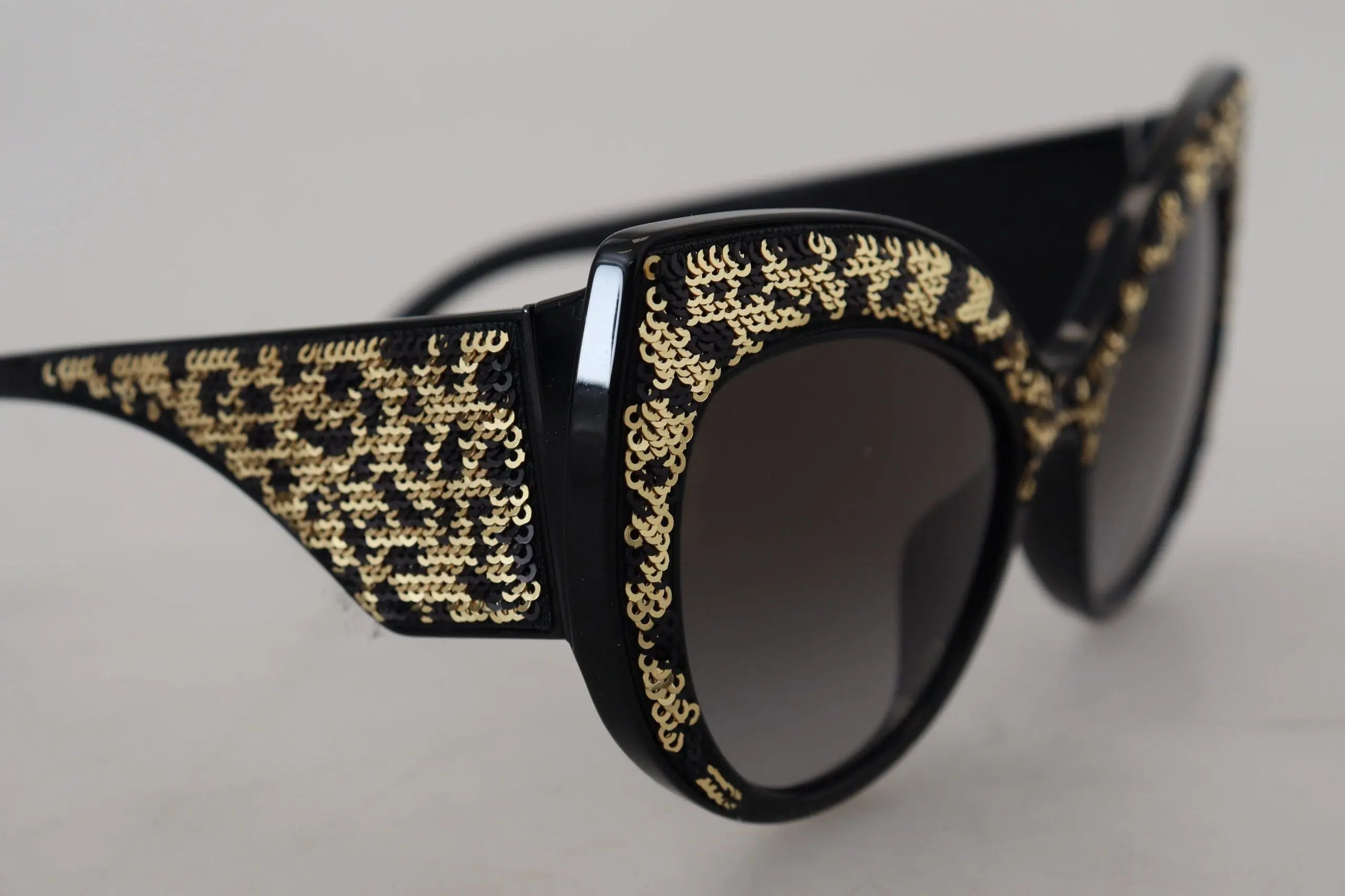 Black Gold Sequin Butterfly Polarized DG4326 Sunglasses Dolce & Gabbana