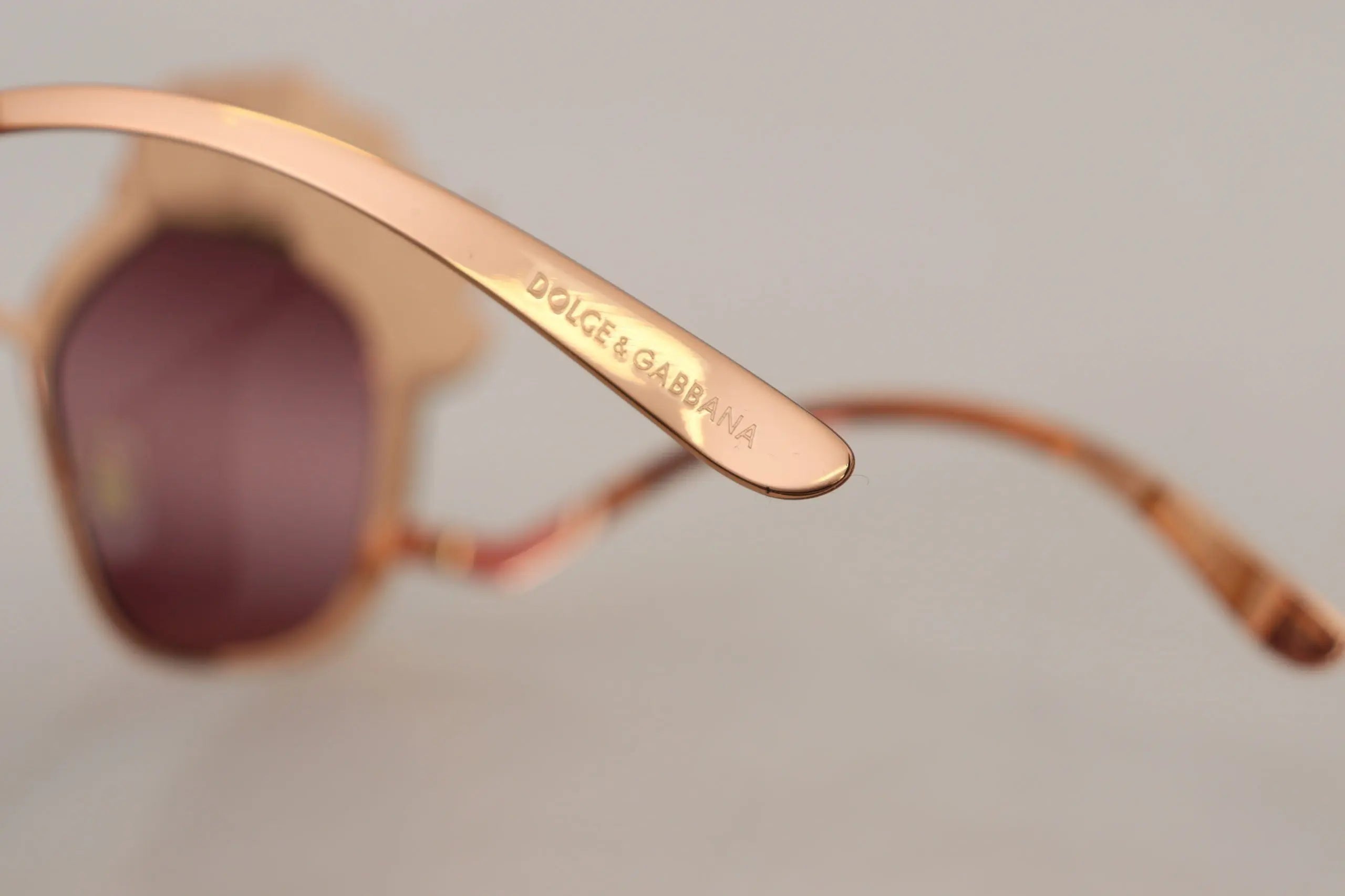 Pink Gold Rose Sequin Embroidery DG2202 Sunglasses Dolce & Gabbana