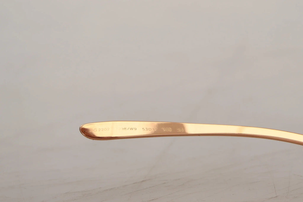 Pink Gold Rose Sequin Embroidery DG2202 Sunglasses Dolce & Gabbana