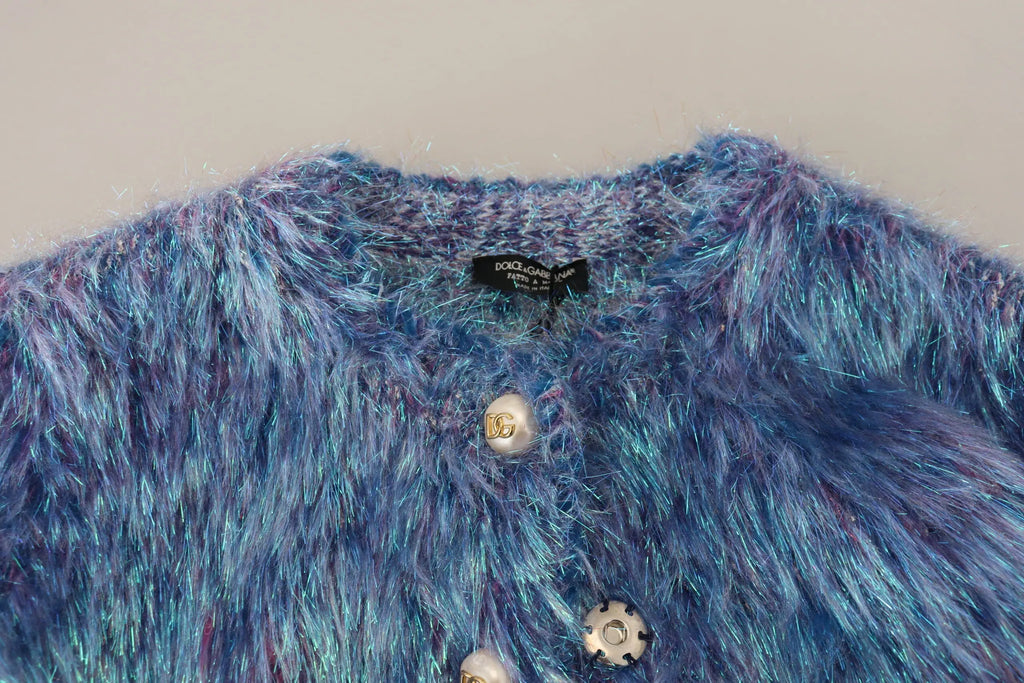 Multicolor Polyester Fringes Coat Jacket Dolce & Gabbana