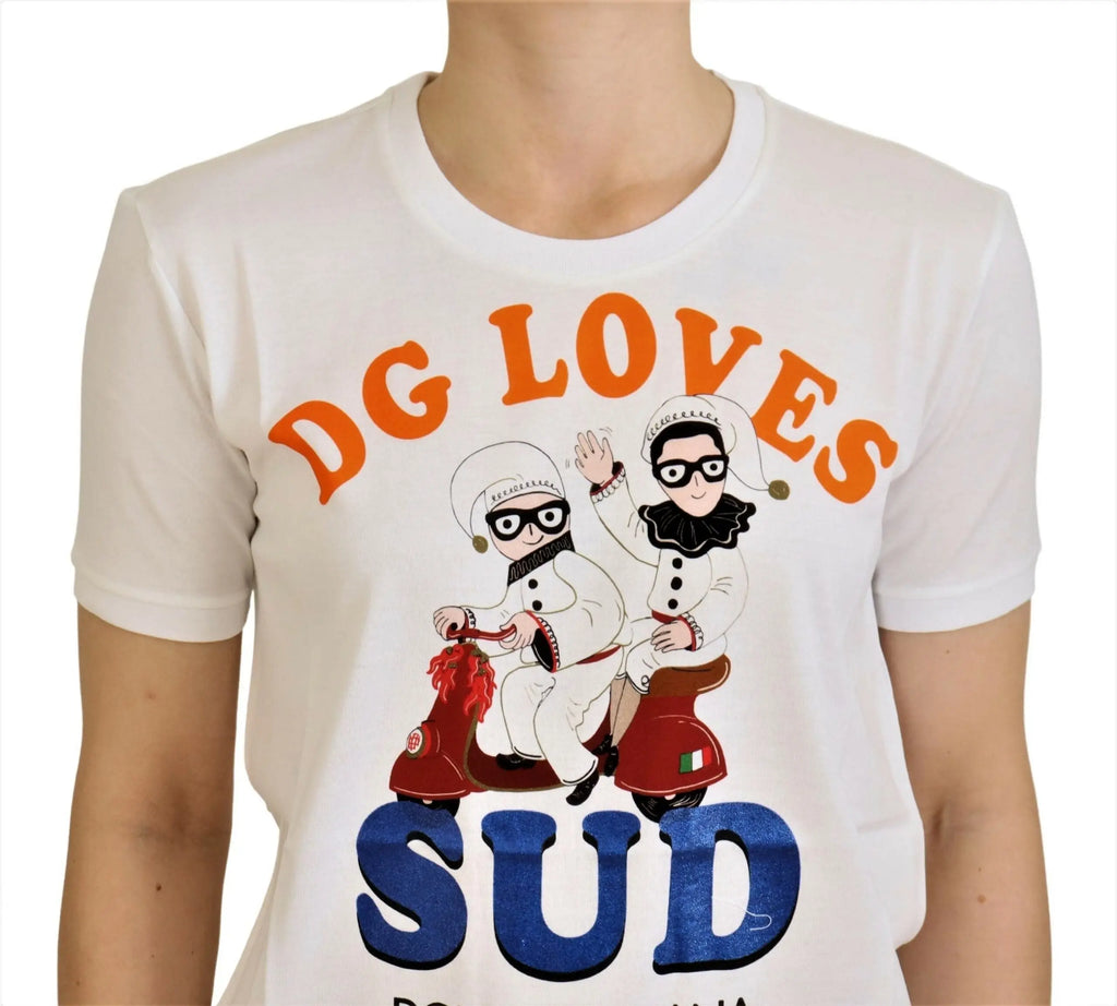 White Cotton DG Loves SUD  T-shirt Dolce & Gabbana