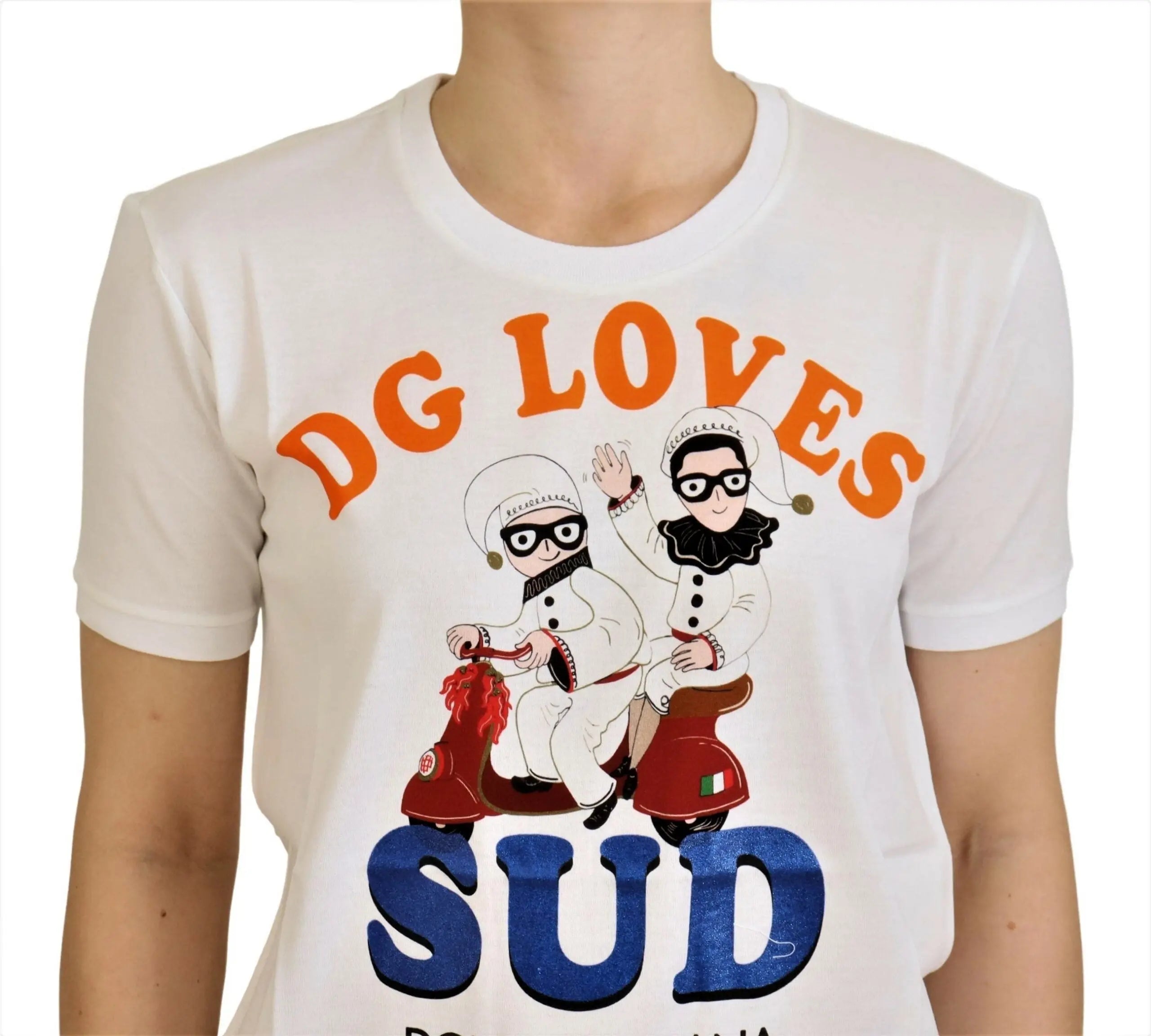 White Cotton DG Loves SUD  T-shirt Dolce & Gabbana