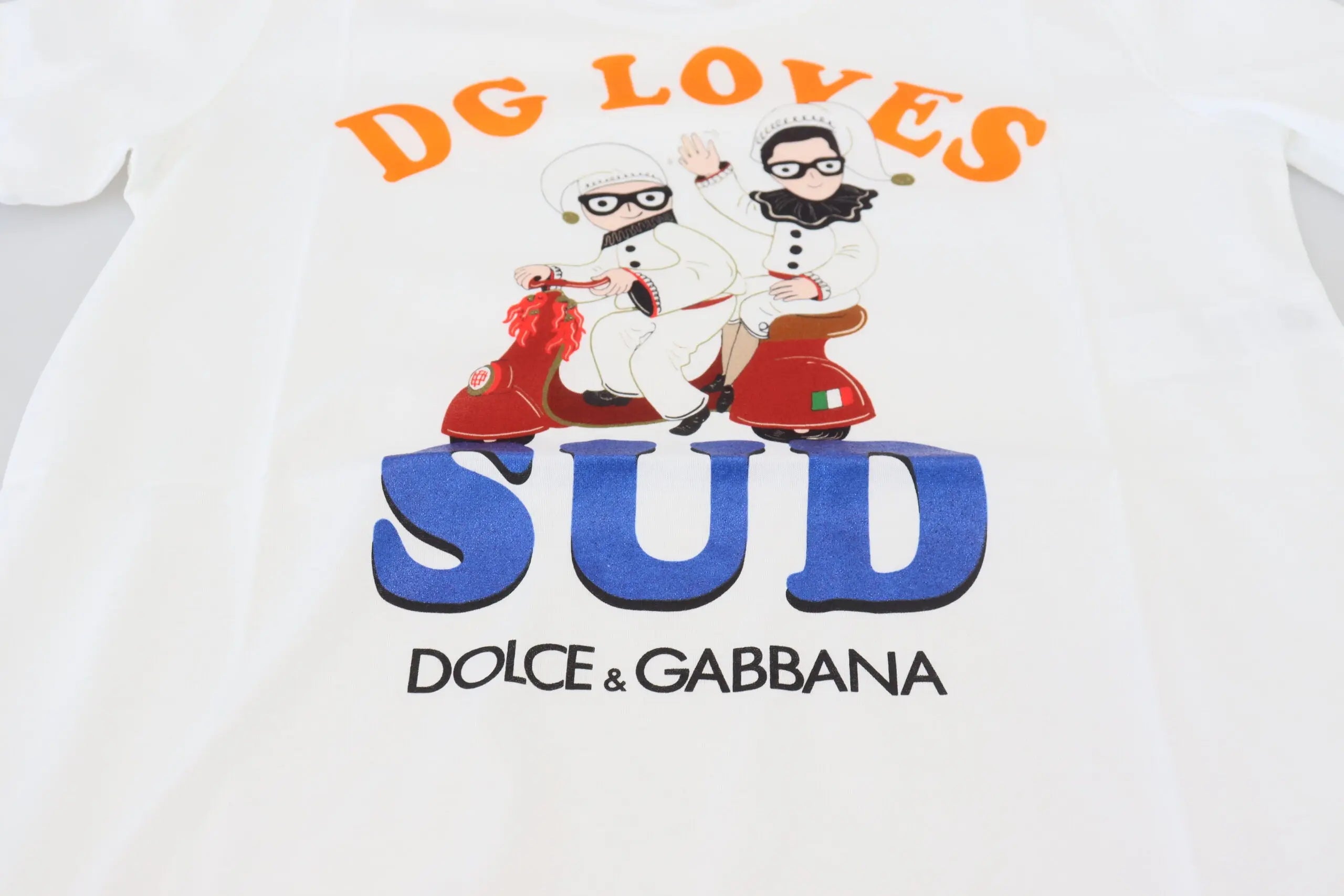 White Cotton DG Loves SUD  T-shirt Dolce & Gabbana