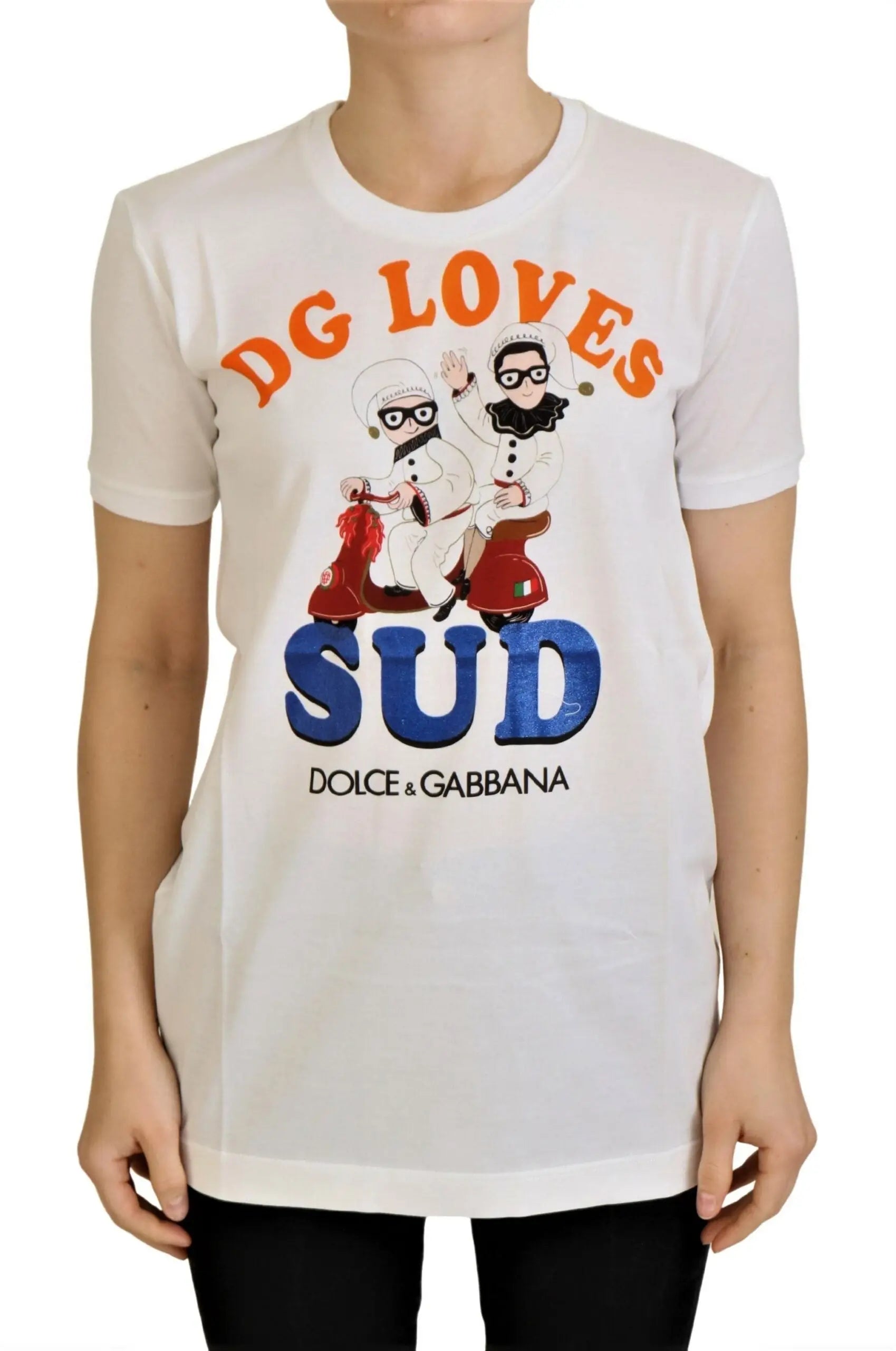 White Cotton DG Loves SUD  T-shirt Dolce & Gabbana