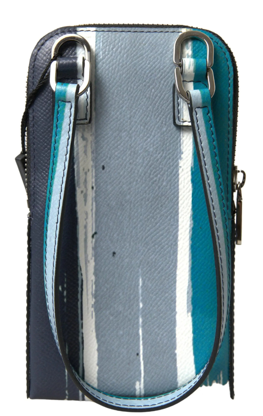 Blue Leather Purse Crossbody Sling Phone Bag Unisex Dolce & Gabbana