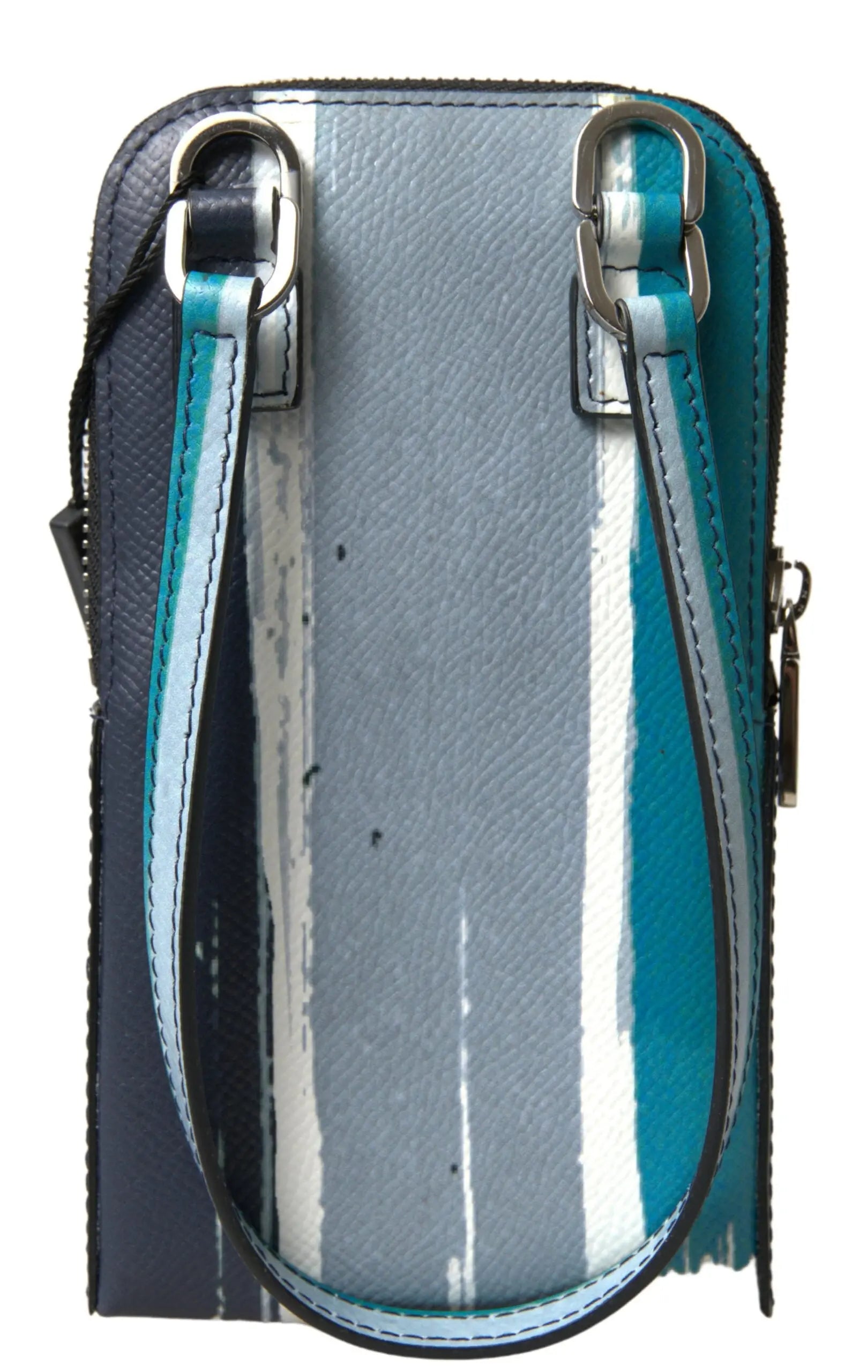 Blue Leather Purse Crossbody Sling Phone Bag Unisex Dolce & Gabbana