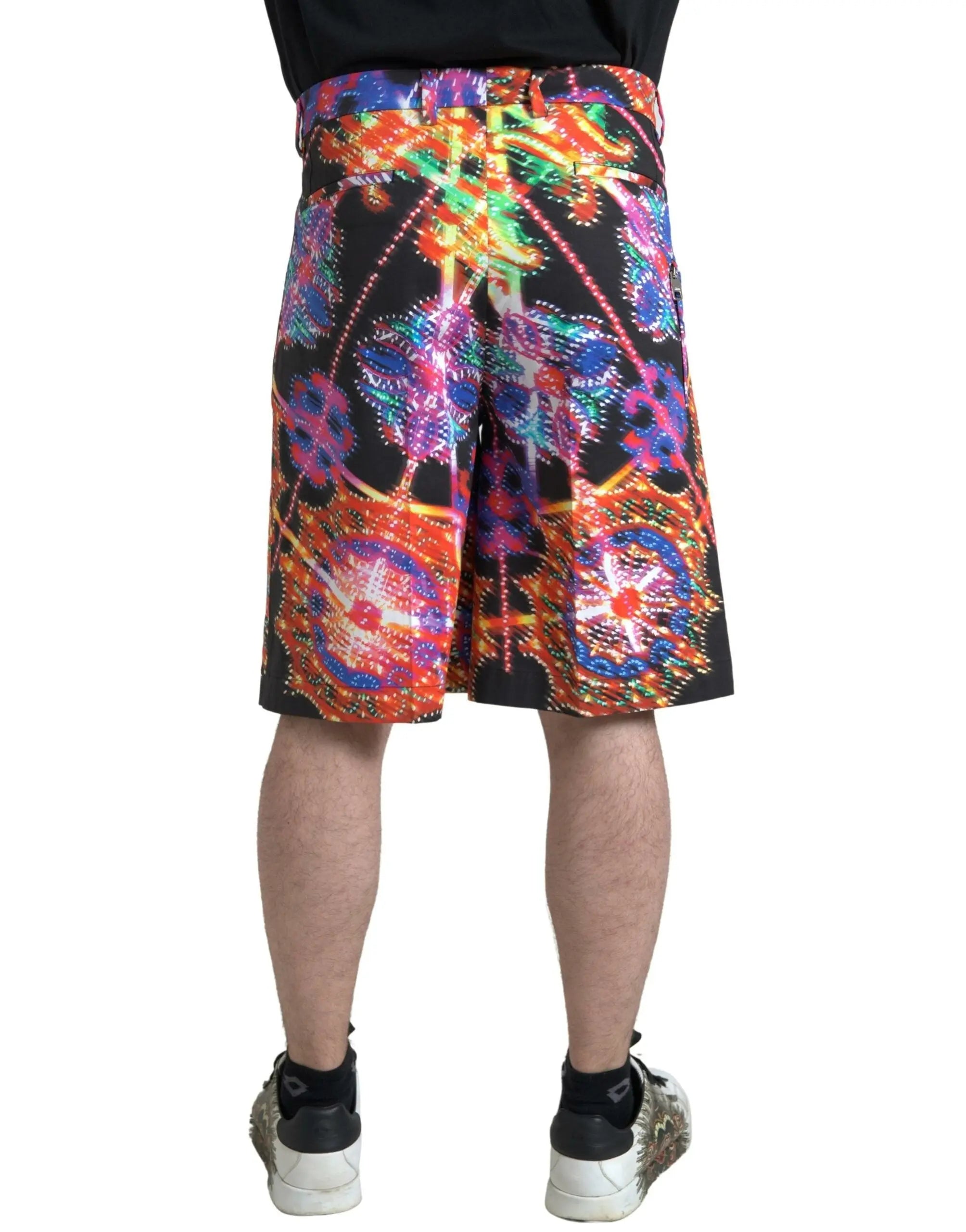Multicolor Printed Cotton Men Bermuda Shorts Dolce & Gabbana
