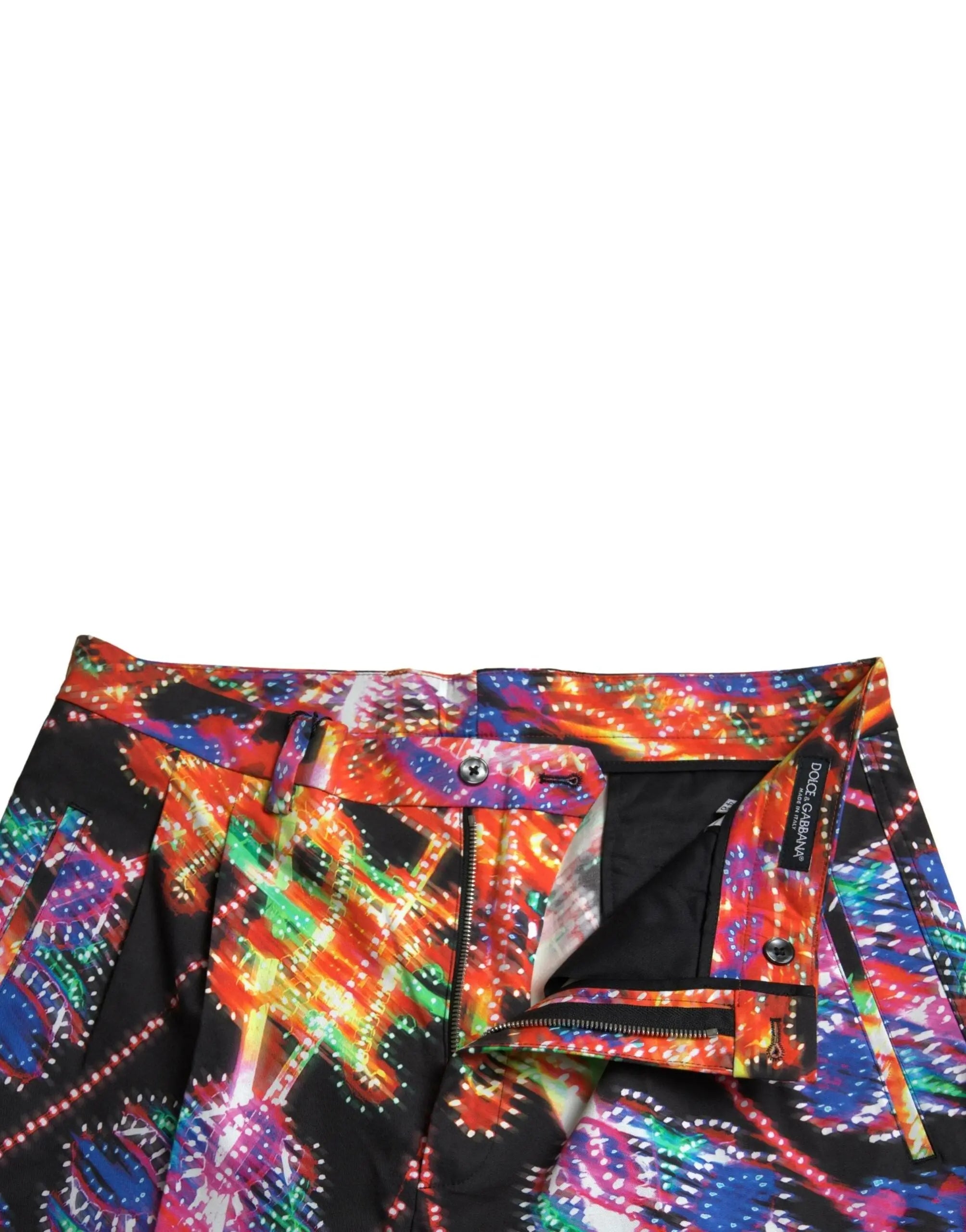 Multicolor Printed Cotton Men Bermuda Shorts Dolce & Gabbana