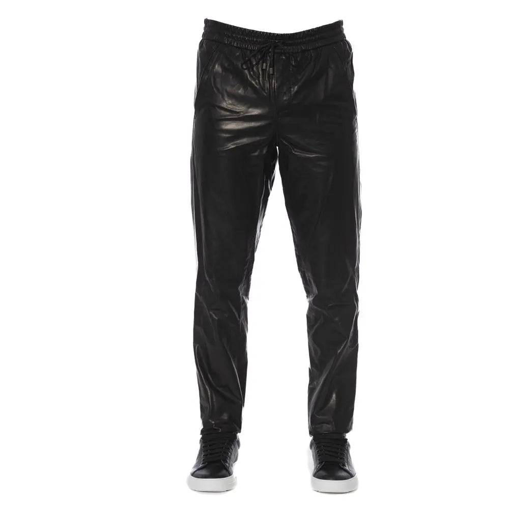 Black Lamb Leather Pant Trussardi
