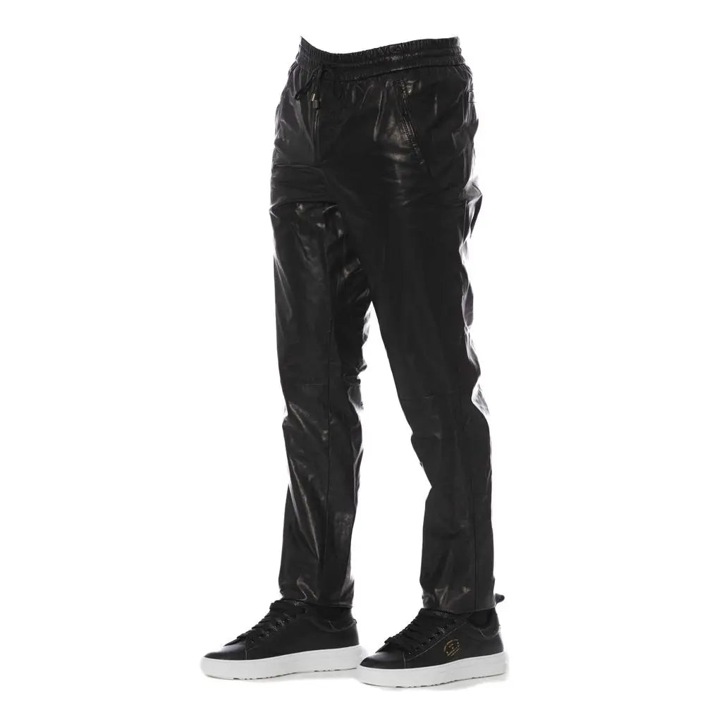 Black Lamb Leather Pant Trussardi