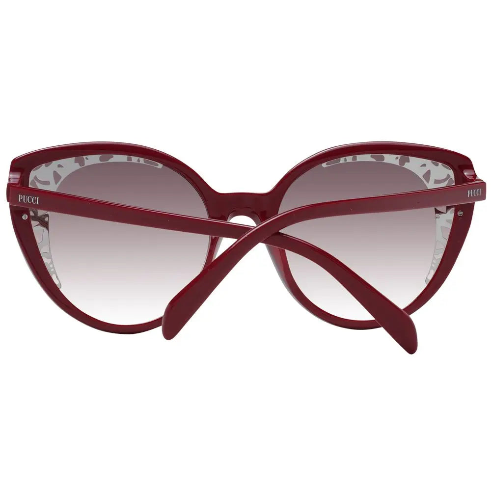 Red Plastic Sunglasses Emilio Pucci