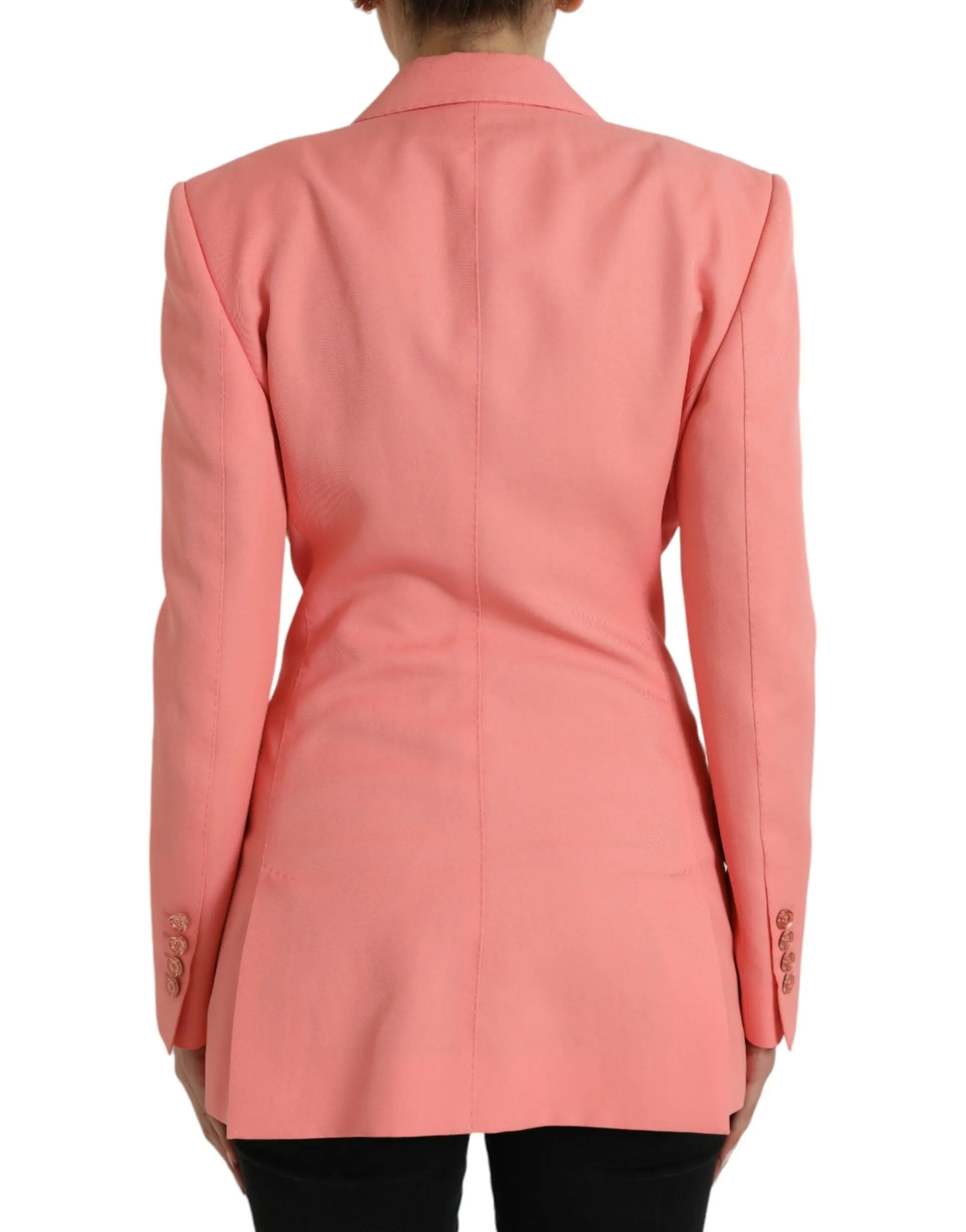 Pink Polyester Single Breasted Blazer Jacket Dolce & Gabbana