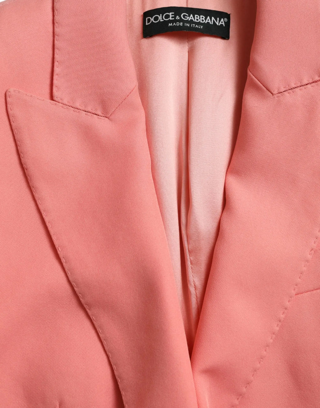 Pink Polyester Single Breasted Blazer Jacket Dolce & Gabbana