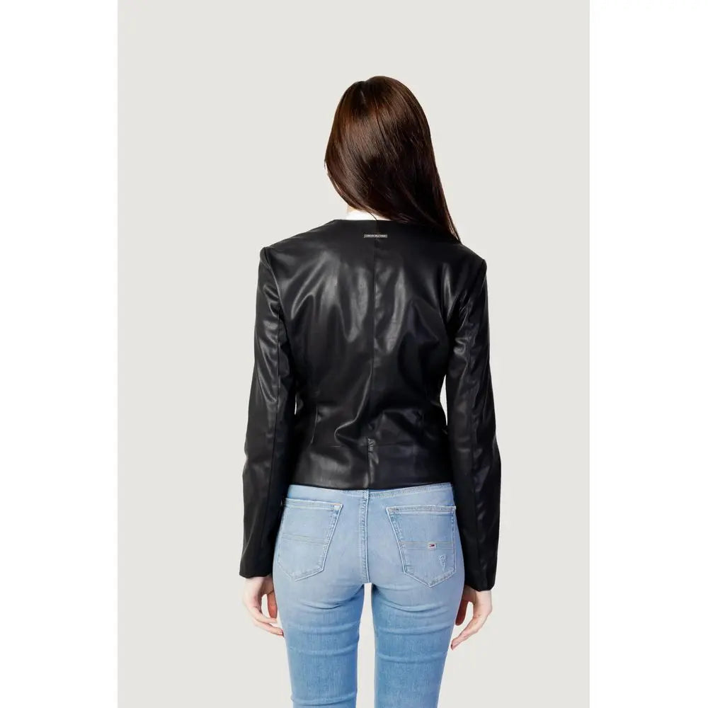 Black Leather Jacket Armani Exchange