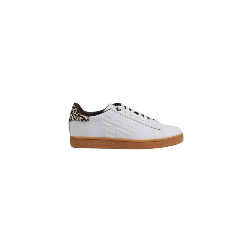 Beige Leather Low Top Sneakers EA7 Emporio Armani