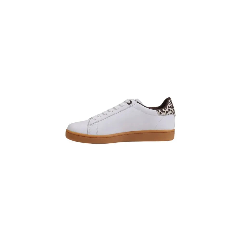 Beige Leather Low Top Sneakers EA7 Emporio Armani