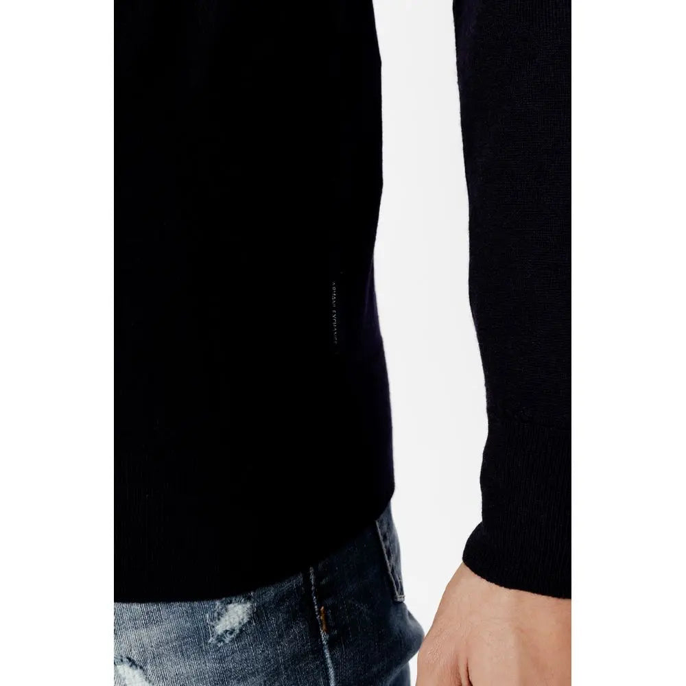 Blue Wool Sweatshirt Armani Exchange