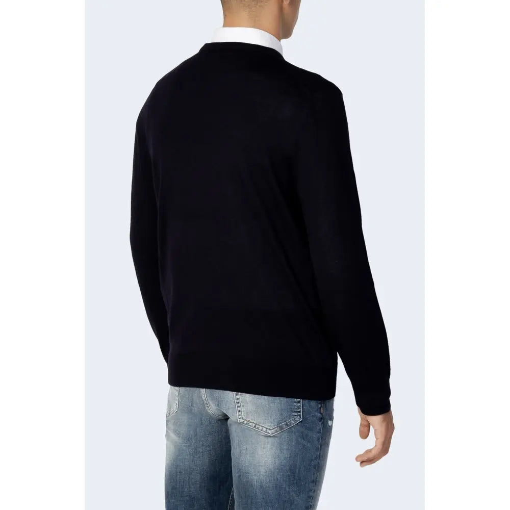 Blue Wool Sweatshirt Armani Exchange