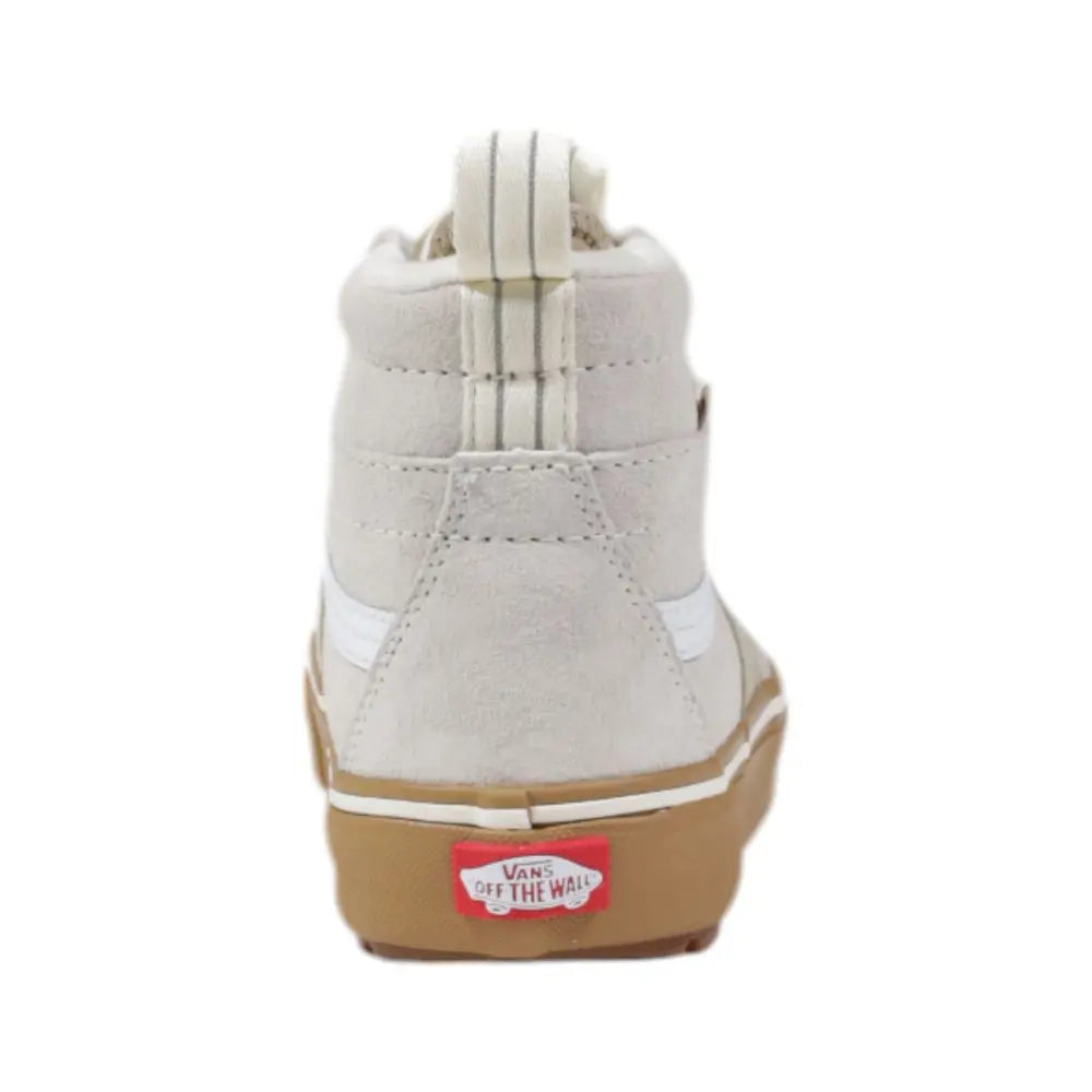 Beige Leather High Top Sneakers Vans