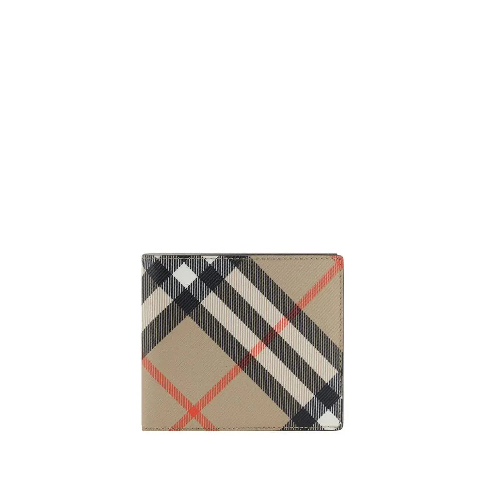 Beige Calf Leather Bos Taurus Wallet Burberry