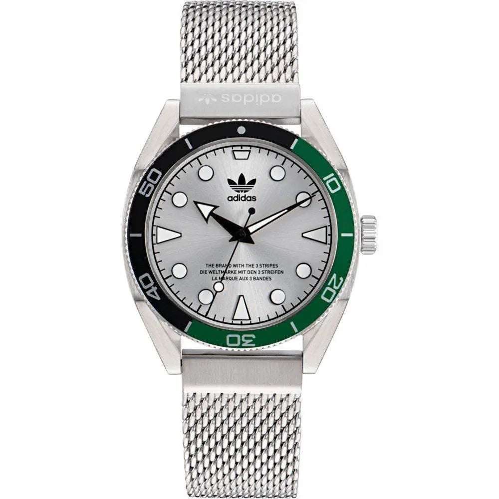 Gray Stainless Steel Dress Watch Adidas
