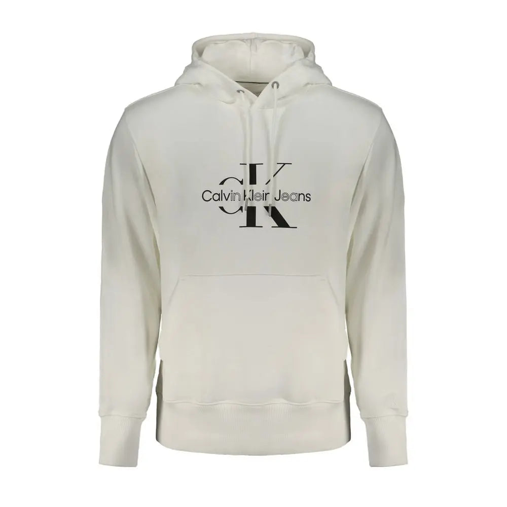 White Cotton Men Sweater Calvin Klein