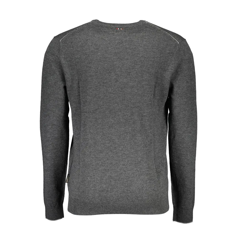 Gray Wool Men Sweater Napapijri