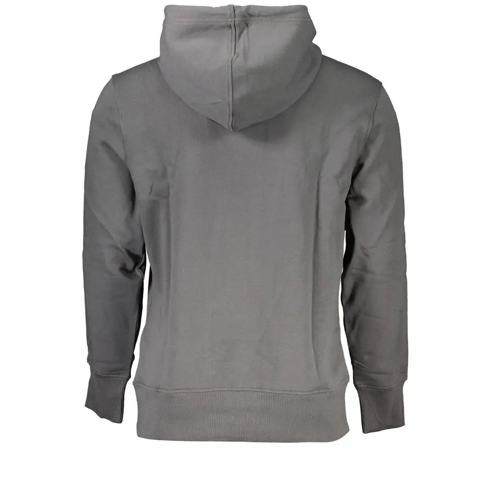 Elegant Gray Hooded Sweatshirt Calvin Klein