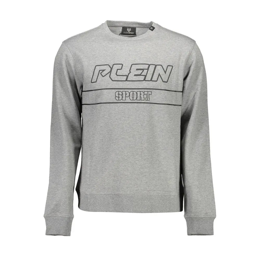 Gray Cotton Men Sweater Plein Sport