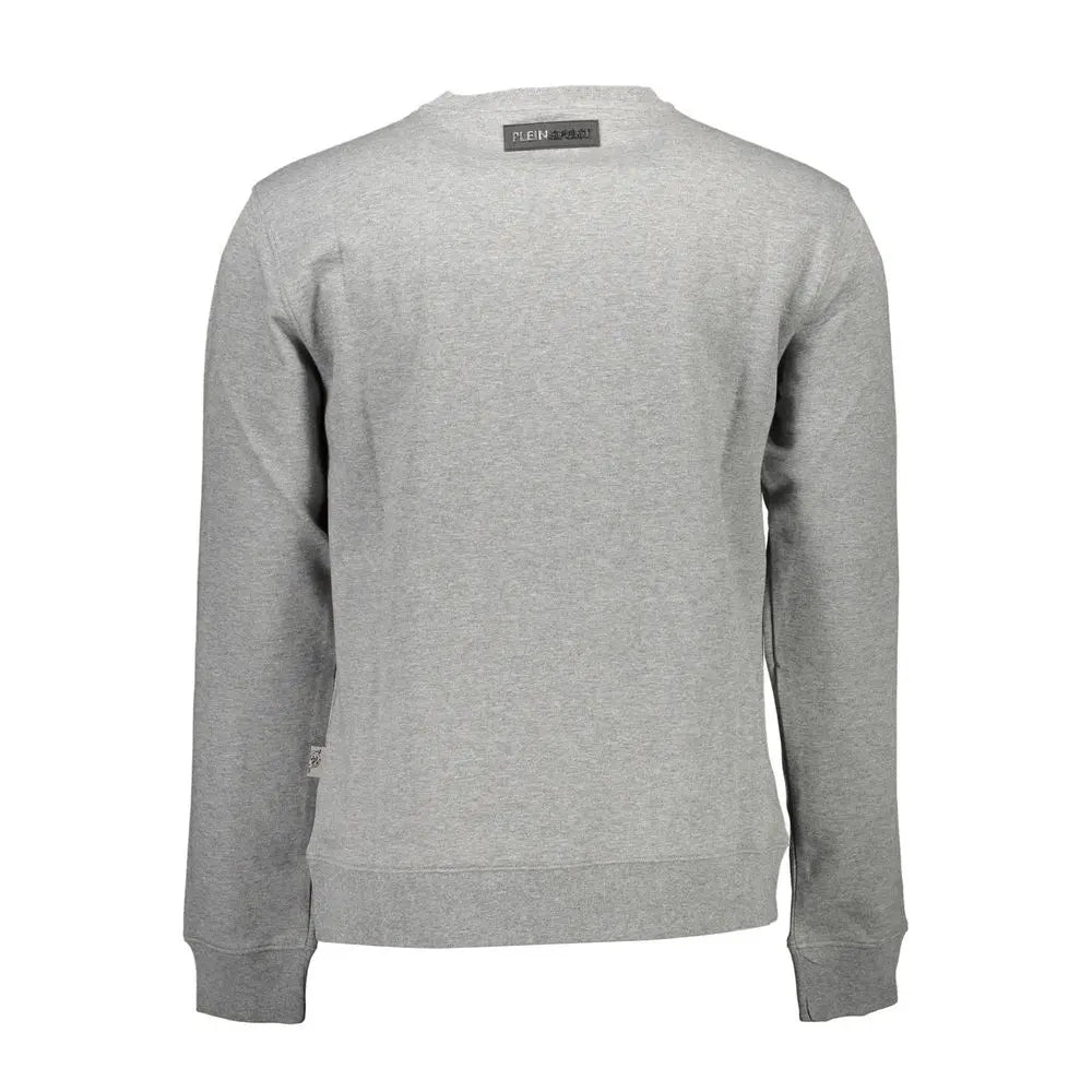 Gray Cotton Men Sweater Plein Sport