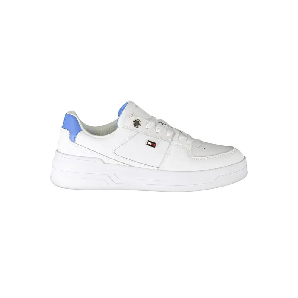 White Leather Women Sneaker Tommy Hilfiger