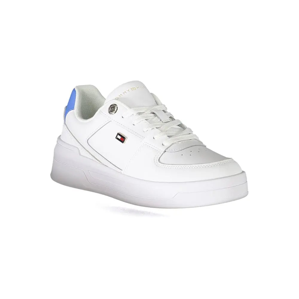 White Leather Women Sneaker Tommy Hilfiger
