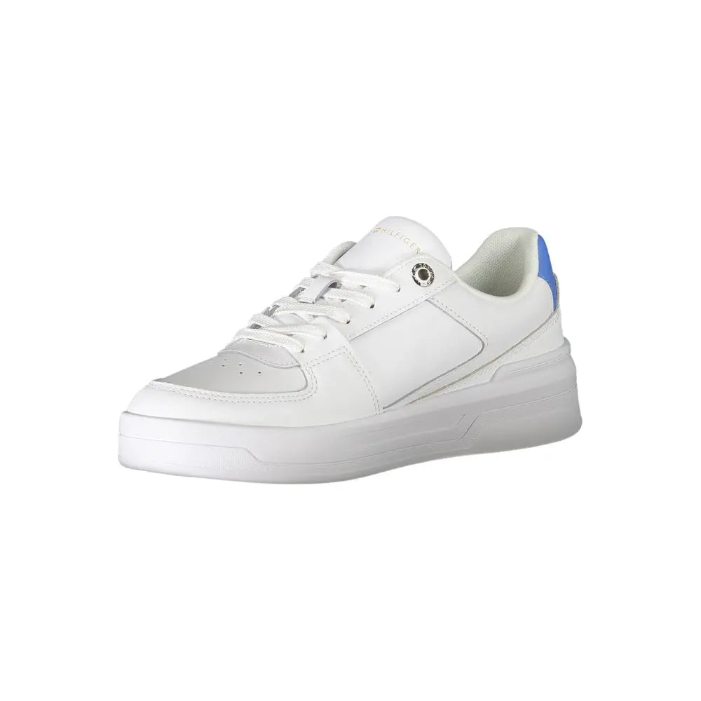 White Leather Women Sneaker Tommy Hilfiger
