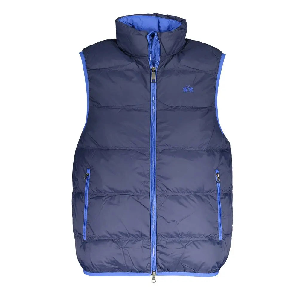 Blue Polyamide Men Jacket La Martina