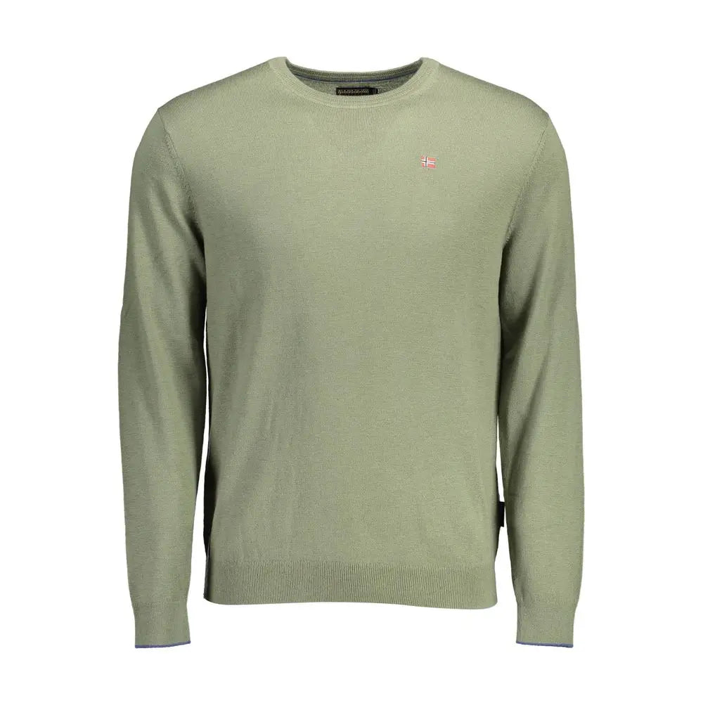 Green Wool Men Sweater Napapijri