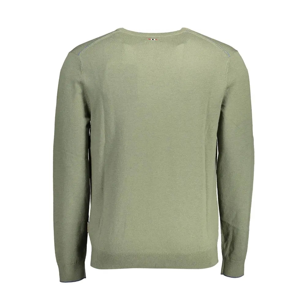 Green Wool Men Sweater Napapijri